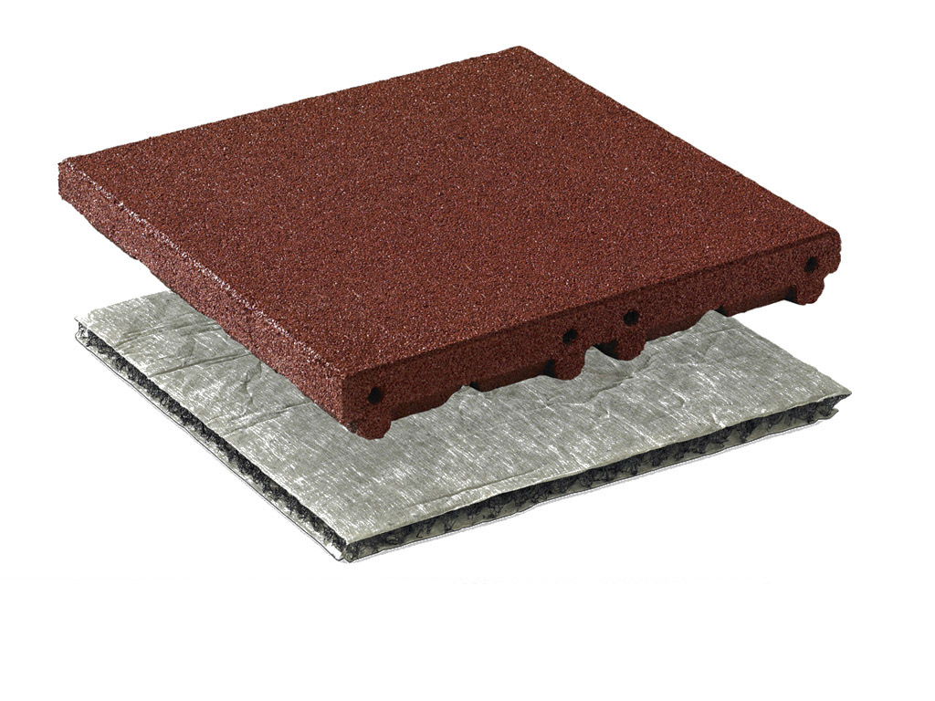 Fallschutzplatten Safe System Fallschutzmatten HIC 3 m Rotbraun