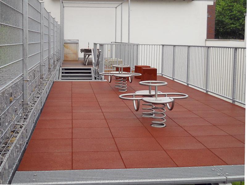 Fallschutzplatten 45 mm Terrasse Federspieltiere HIC 1.50 m