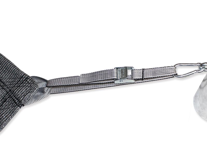 4er Pack Zurrgurt ink. Karabiner 5x50 mm Befestigungsmaterial Sonnensegel
