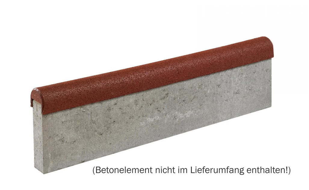 Gummigranulatueberzug für Beton Rabatten 80mm