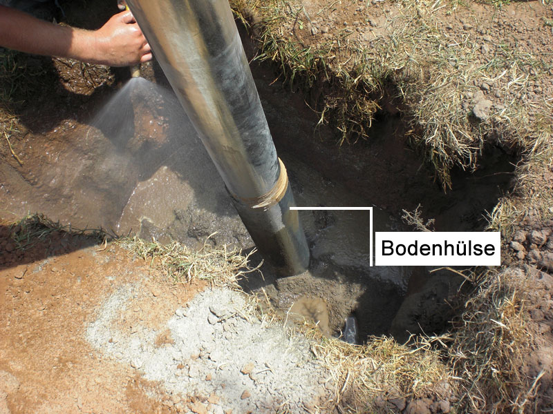 Bodenhülse Ø 88,9 mm Stahl feuerverzinkt, für Sonnensegel Pfosten
