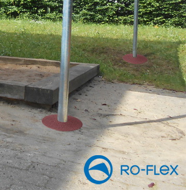 Ausschnitt RO-FLEX Sonnensegel Pfosten