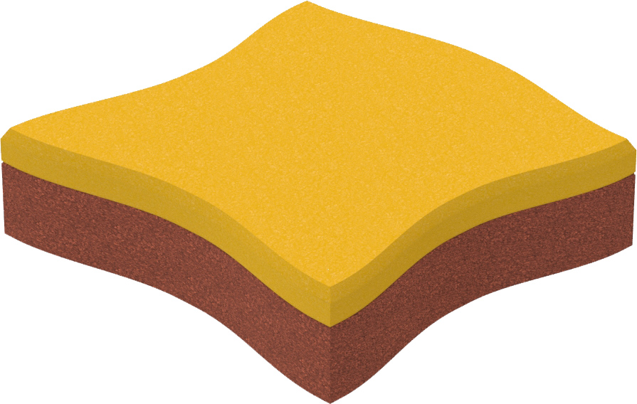 DESIGN PFLASTERSTEINE EPDM Fallhöhe von 1,5 m bis 3,00 m  Signal Gelb