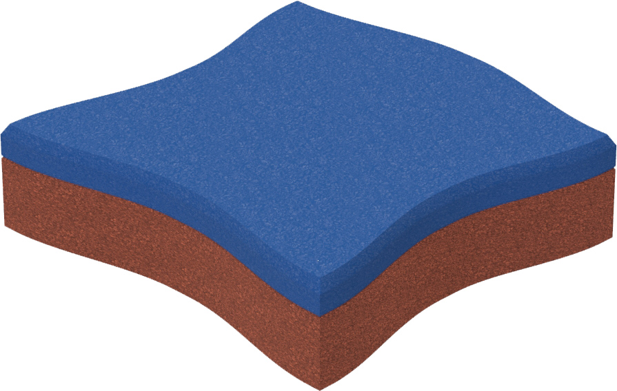 DESIGN PFLASTERSTEINE EPDM Fallhöhe von 1,5 m bis 3,00 m Blau