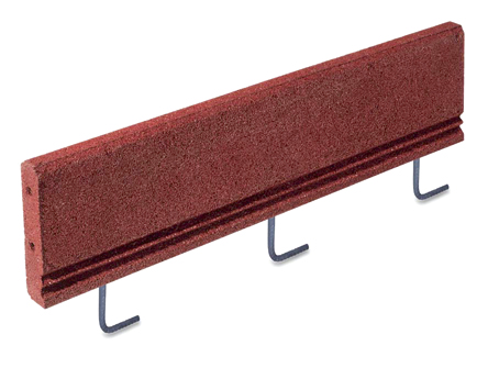 Wegeinfassung mit Bodenanker Rotbraun