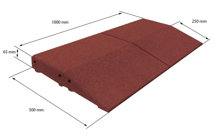Universal Rollstuhlrampe 65mm hoch