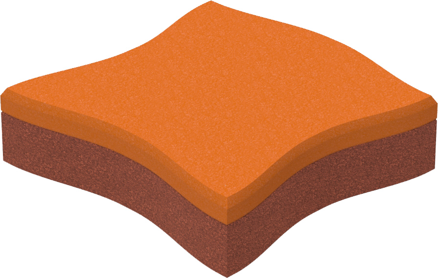 DESIGN PFLASTERSTEINE EPDM Fallhöhe von 1,5 m bis 3,00 m  Orange