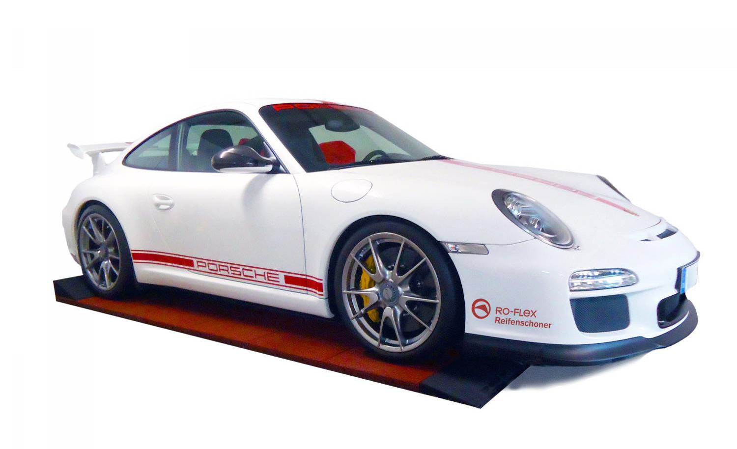 Reifenschonerspur Porsche Schwarz Rotbraun