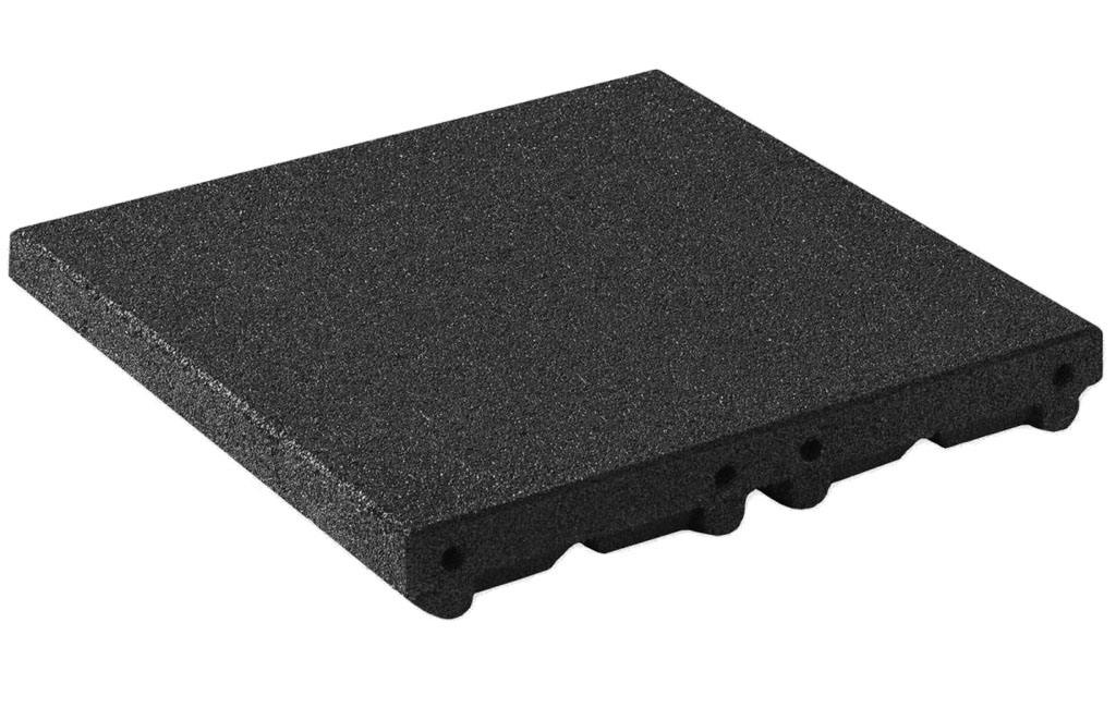 Bodenplatte modulares Rampensystem 80 mm Schwarz