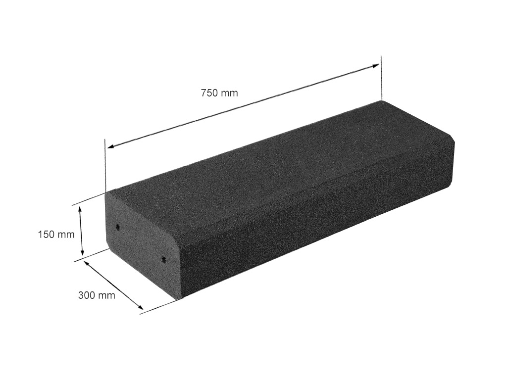 Blockstufe 750 mm mit Maße