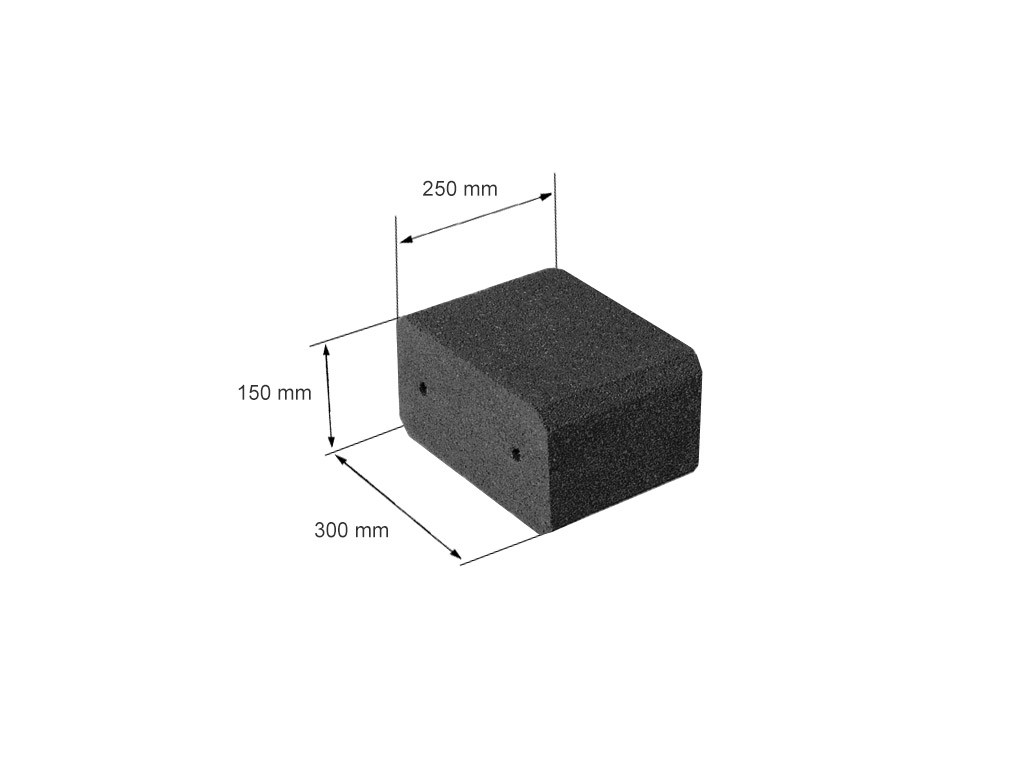 Bemaßung Blockstufe 250 mm