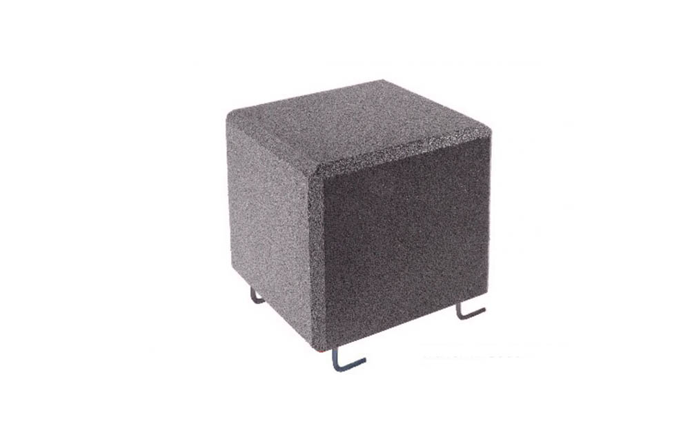 Sitzwürfel mit Bodenanker, schwarz