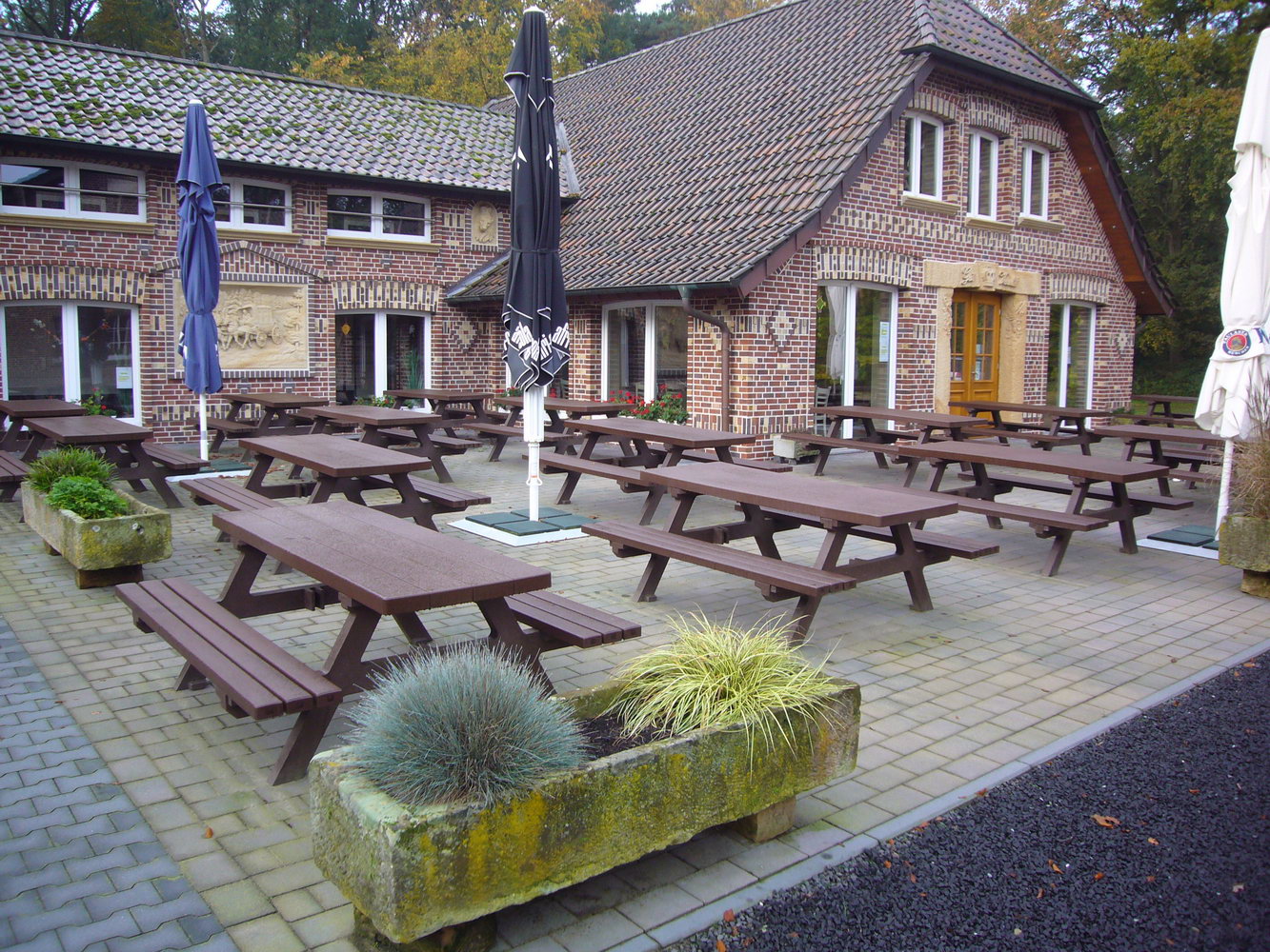 Sitzgruppe Isola Recycling Kunststoff Bank Tisch Kombi.