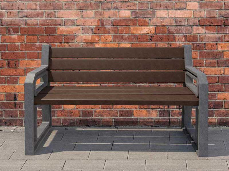 Seniorenbank Tarlo - Seniorenbank Tarlo aus Recyclingkunststoff (mit Lehne)